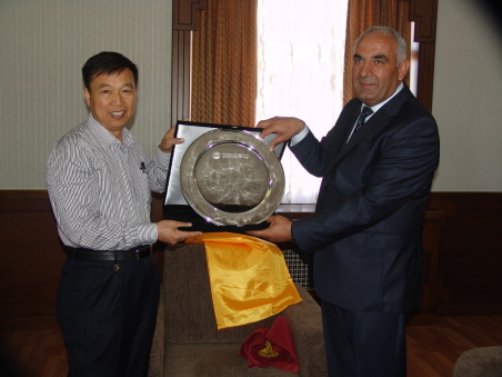 Mr Wang Jia'an attend celebration activity for running one year of Azerbaijan GEMIKAYA GROUP cement plant