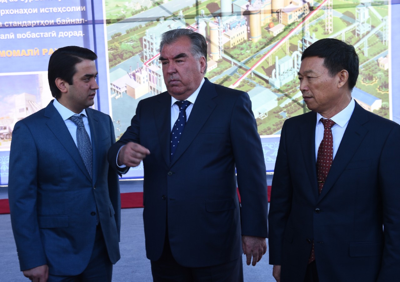 President of Jiangsu Pengfei, was invited to attend the founding ceremony of Tajikistan Cement Project
